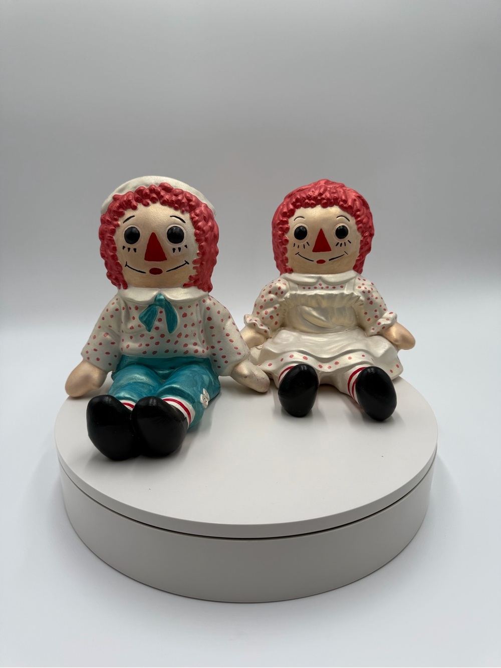 Classic Red-Head Rag Doll Pair - Kids Toy Set